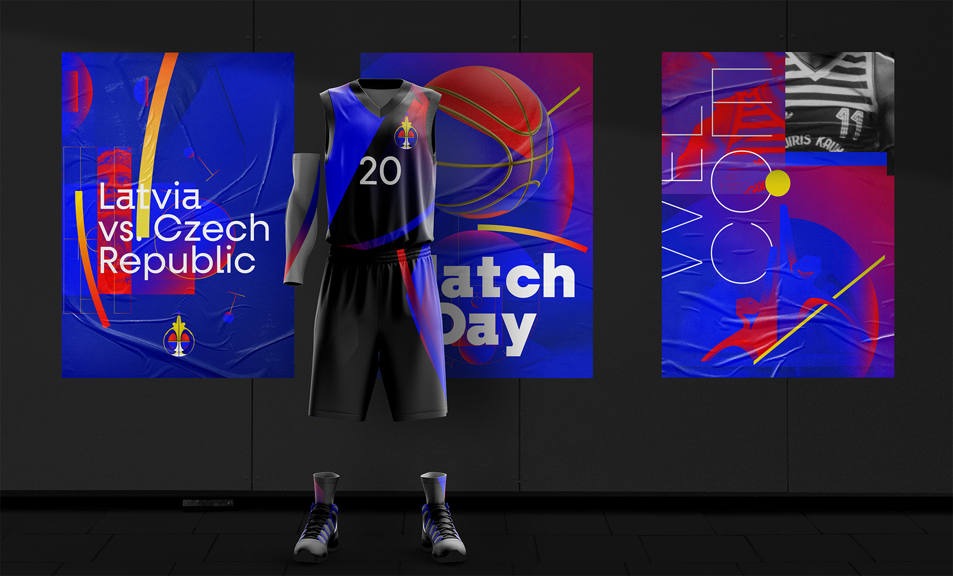 European Basketball Championship Tournament identity branding by Guapo Design Studio