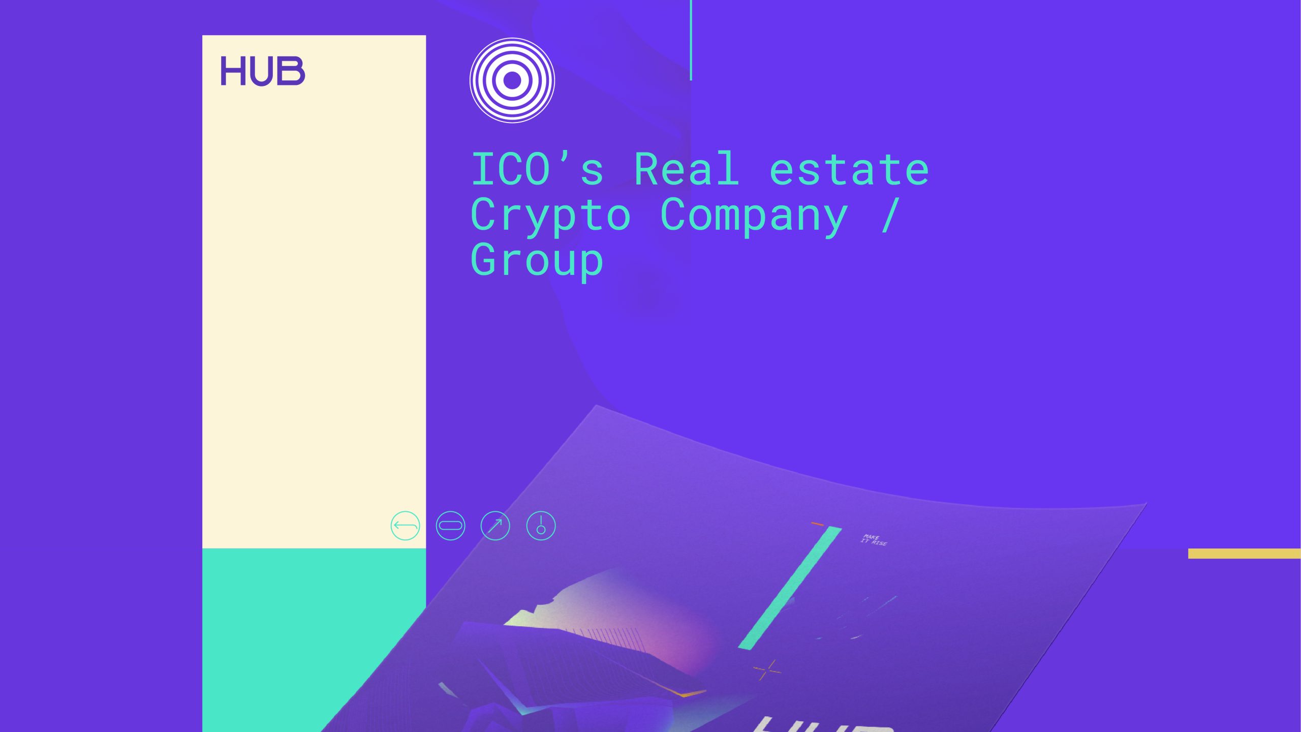 Hub ICOs Real Estate Crypto Company Identity Logo Design Branding